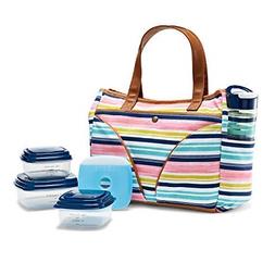 Fit & Fresh Norwich Insulated Lunch Bag Set for Women with B